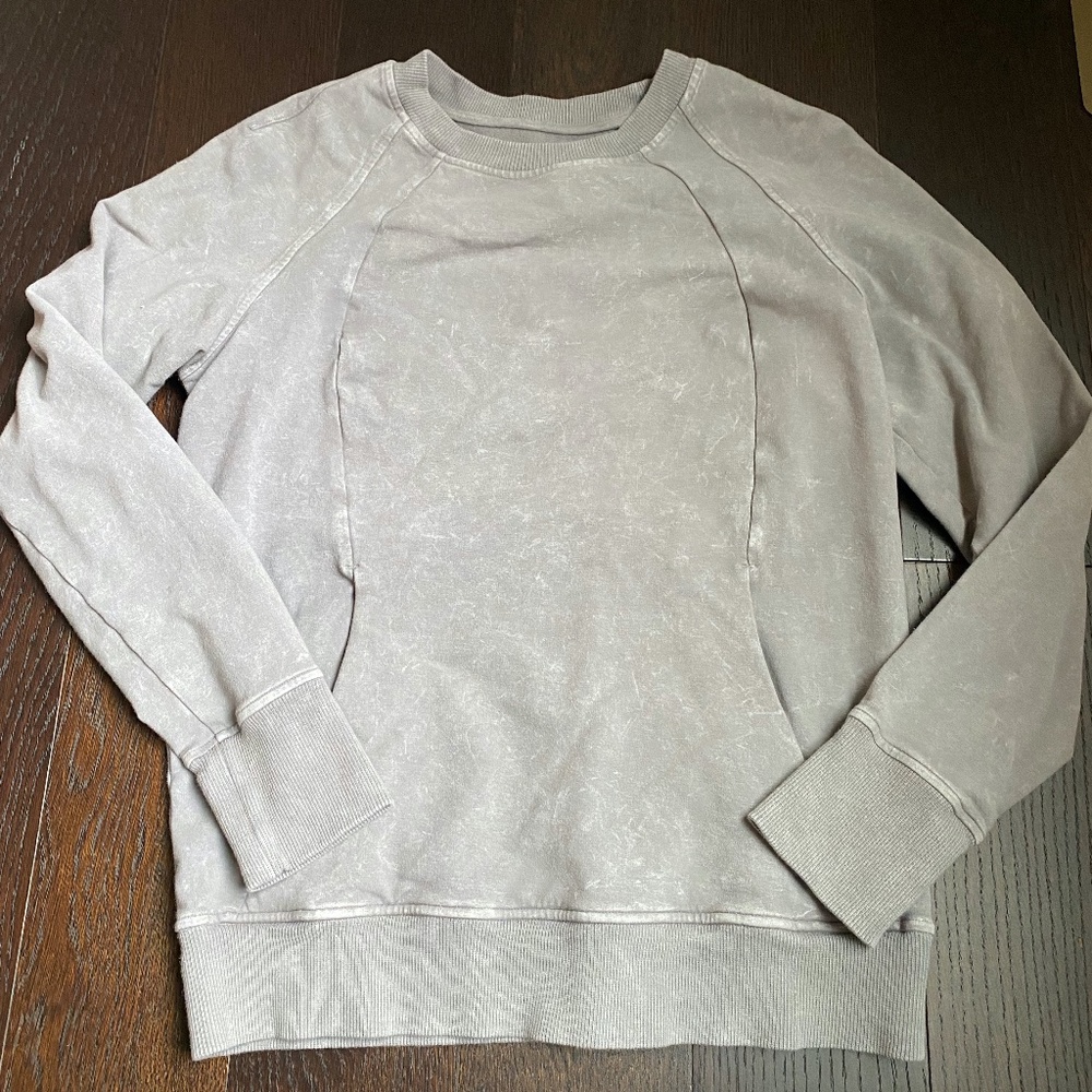 Lululemon Scuba Crew Washed Dark Chrome